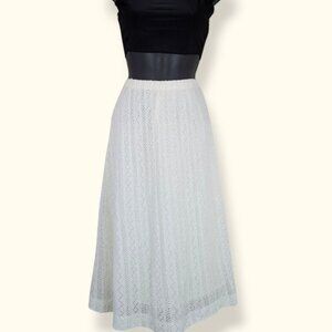 Vintage White Acrylic Knit Skirt